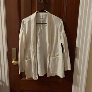 White linen blazer